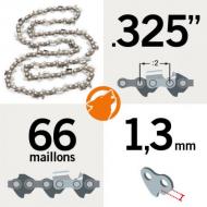 Pas: 0.325 - Jauge: 1.3mm - 66 Entraineurs Chaîne KERWOOD